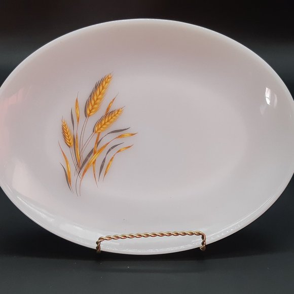 Fire King Tray With Wheat Pattern - Picture 1 of 11